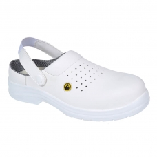 Portwest Compositelite ESD Perforated Safety Clog SB AE White