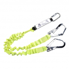 Double Elasticated 1.8m Lanyard With Shock Absorber Yellow