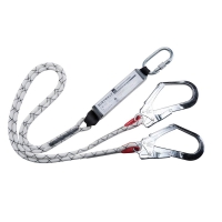 Double Kernmantle 1.8m Lanyard With Shock Absorber White