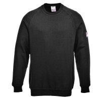 Flame Resistant Anti-Static Long Sleeve Sweatshirt Black