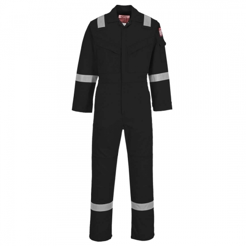 Flame Resistant Super Light Weight Anti-Static Coverall 210g Black