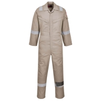 Flame Resistant Super Light Weight Anti-Static Coverall 210g Khaki