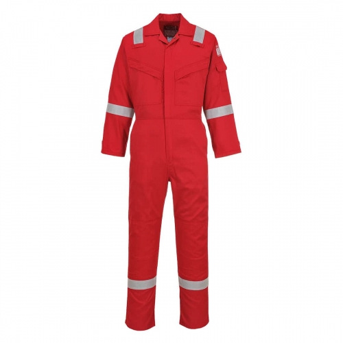 Flame Resistant Super Light Weight Anti-Static Coverall 210g Red Tall