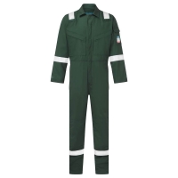 Flame Resistant Light Weight Anti-Static Coverall 280g Green