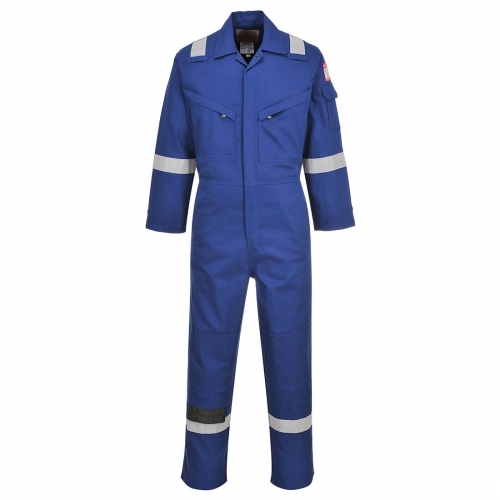 Flame Resistant Light Weight Anti-Static Coverall 280g Royal Blue