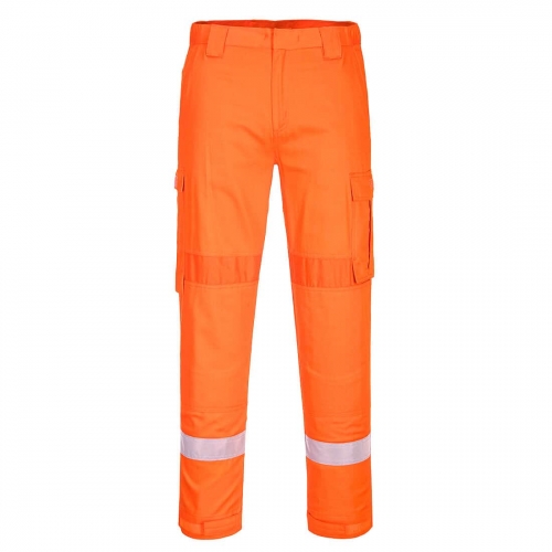 Bizflame Work Lightweight Stretch Panelled Trousers Orange