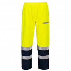 Bizflame Rain+ Hi-Vis Light Arc Trousers Yellow/Navy