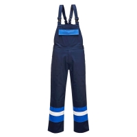 FR57 - Bizflame Plus nohavice s náprsenkou tmavo modré/kr.modré