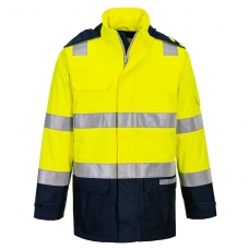 Bizflame Rain+ Hi-Vis Light Arc Jacket  Yellow/Navy