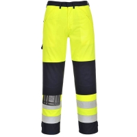 Hi-Vis Multi-Norm Trousers Yellow/Navy