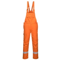 FR67 - nohavice s náprsenkou oranžové Bizflame Ultra