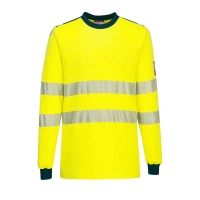PW3 Flame Resistant Hi-Vis T-Shirt Yellow/Navy