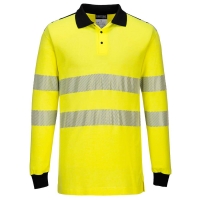 PW3 Flame Resistant Hi-Vis Polo Shirt Yellow/Black