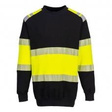 PW3 Flame Resistant Class 1 Sweatshirt  Yellow/Black