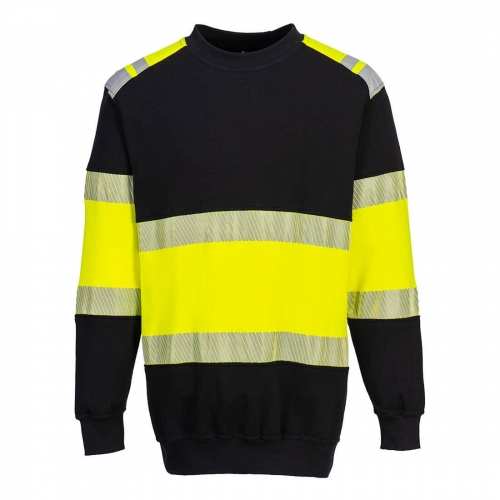 PW3 Flame Resistant Class 1 Sweatshirt  Yellow/Black