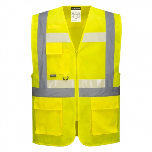 G456 - Glowtex Ezee Zip Executive Vest Yellow