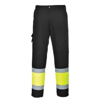 Hi-Vis Combat ľahké dvojfarebné nohavice žltá/čierna