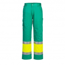 Hi-Vis Combat ľahké dvojfarebné nohavice zelené