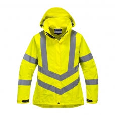 Hi-Vis Women's Breathable Rain Jacket Yellow