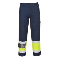 Hi-Vis Modaflame Trousers Yellow/Navy
