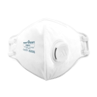 FFP3 skladací Dolomit respirátor s ventilom (20ks) biely