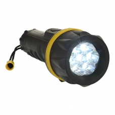 7 LED Rubber Torch  Yellow/Black
