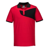 PW2 Cotton Comfort Polo Shirt S/S Red/Black