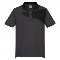 PW2 Cotton Comfort Polo Shirt S/S Zoom Grey/Black