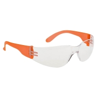 Wrap Around Spectacles Clear/Orange Hi-Vis