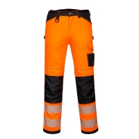 PW3 Hi-Vis Work Trousers Orange/Black Short