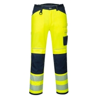 PW3 Hi-Vis Work Trousers Yellow/Navy