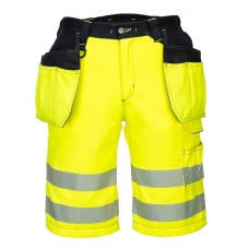PW3 Hi-Vis Holster Pocket Shorts Yellow/Black