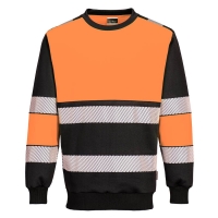 PW3 Hi-Vis Class 1 Sweatshirt Orange/Black