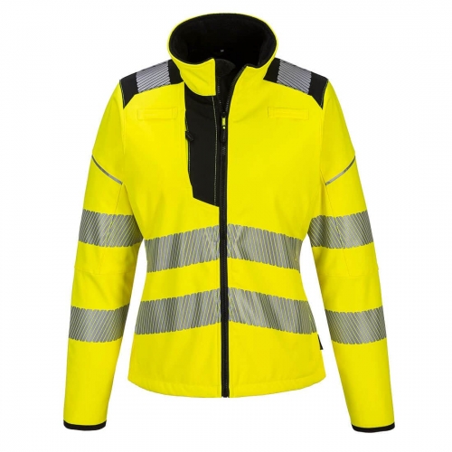 PW3 Hi-Vis Women's Softshell (3L) Yellow/Black