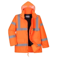 Hi-Vis Breathable Winter Traffic Jacket Orange