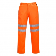 Hi-Vis Polycotton Service Trousers Orange Tall