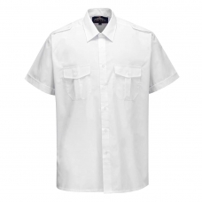Košeľa pre pilotov s krátkym rukávom biela