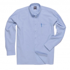 S107 - Košeľa Oxford s dlhým rukávom, modrá