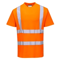 Bavlnené komfortné tričko s krátkym rukávom oranžová