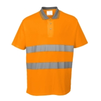 Hi-Vis Cotton Comfort Polo Shirt S/S  Orange