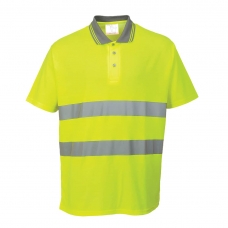 Hi-Vis Cotton Comfort Polo Shirt S/S  Yellow
