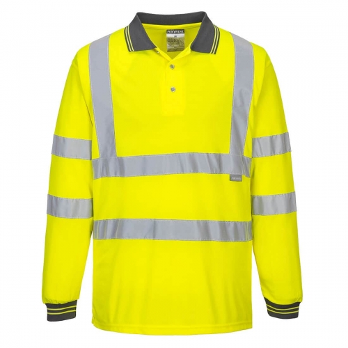 Hi-Vis Polo Shirt L/S  Yellow