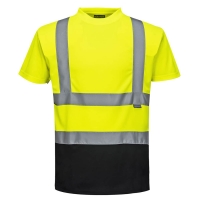 Hi-Vis Contrast T-Shirt S/S  Yellow/Black