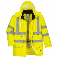 Hi-Vis Breathable 7-in-1 Traffic Jacket  Yellow