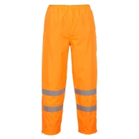 Hi-Vis Breathable Rain Trousers Orange