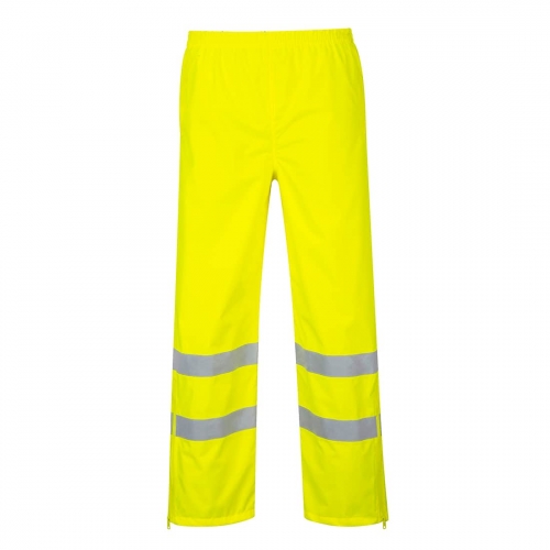 Hi-Vis Breathable Rain Trousers Yellow