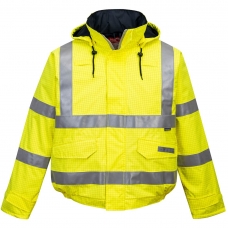 Bizflame Rain Hi-Vis Antistatic FR Bomber Jacket Yellow