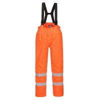 Bizflame Rain Lined Hi-Vis Antistatic FR Trousers Orange