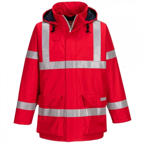 Bizflame Rain Anti-Static FR Jacket Red