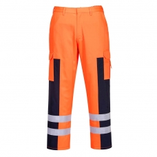 Hi-Vis balistické nohavice oranžová/tm.modrá